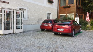 E-Parkplatz belegt.